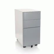 Conteneur roulant COLOR I Acier blanc / gris hjh OFFICE - blanc acier 743019