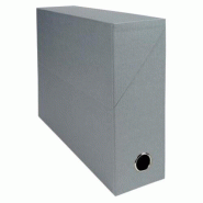 Exacompta Lot de 5 Boîte transfert Papier toilé en carte 15/10e, dos de 90, coloris gris - 3130630895268_0