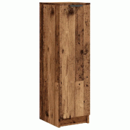 Helloshop26 - Armoire à chaussures vintage avec porte rangement pratique 29,5 x 35 x 100,5 cm en bois d'ingénierie vieux bois 02_0050992 - Bois mass