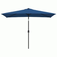 Helloshop26 - Parasol d'extérieur avec poteau en métal 300 x 200 cm azuré 02_0008282 - métal 3000442747768