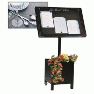 Porte menu exterieur pied pupitre jardiniere lumineux luberon jurine_0