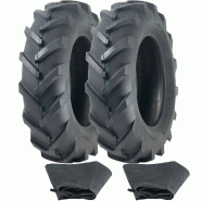 6-12 Open Centre Tyres  Tubes Cleated Rotovator Lug Industrial H167 (Set of 2)