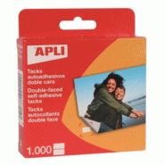 Apli Lot de 10 1000 pastilles adhésives double face, 12 x 16 mm - 8410782001140