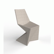 Chaise design in & out VERTEX - écru granit