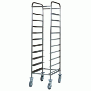 Chariot pour plaques GN, 10x GN 1/1, h 120 mm 450x620x1750 mm - VIRTUS - 0615402517782