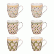 Coffret de 6 tasses Chester 23 cl - Décoré Rond Porcelaine Table Passion 11x8 cm - multicolore porcelaine 3106232313202 Coffret de 6 tasses Chester 23 cl - Décoré Rond Porcelaine Table Passion 11x8 cm - multicolore porcelaine 3106232313202