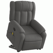 Fauteuil de massage inclinable Gris foncé Tissu Modèle Permelis - 8721012178175