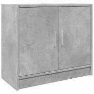 Helloshop26 - Armoire d'évier moderne rangement optimisé salle de bain 63 x 29 x 55 cm en bois d'ingénierie gris béton 02_0049523 - gris Bois mass