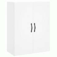 Helloshop26 - Armoire murale élégante design moderne rangement 69,5 x 34 x 90 cm en bois blanc 02_0049290 - blanc Bois massif 3000235768628
