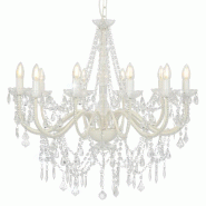 Helloshop26 - Lustre élégant avec perles design antique 80 x 75 cm ambiance cosy en métal blanc 02_0046414 - blanc métal 3000234225535