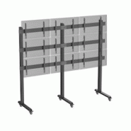 KIMEX Support TV sur pieds - mur d'images 9 écrans 45''-50'' à roulettes noir - noir 3700685426221 KIMEX Support TV sur pieds - mur d'images 9 écrans 45''-50'' à roulettes noir - noir 3700685426221