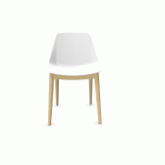 Lot 4 chaises Suite pieds bois blanc