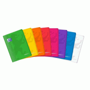 Oxford Lot de 10 Cahier EasyBook piqué A4, 96p./48 feuilles 90g/m², quadrillé 5x5 + marge, coloris assortis (8) - 3020120120072