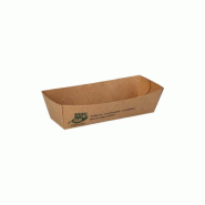 Papstar 80 barquettes à snacks frites, carton pure 3 cm x 3,3 cm x 10,5 cm marron 100% Fair - marron 87241
