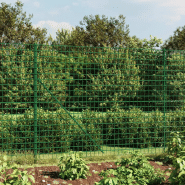 Vidaxl clôture en treillis métallique et piquet d'ancrage vert 2,2x25m 154127