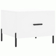 VidaXL Table basse blanc 50x50x40 cm bois d'ingénierie Modèle Aero Panorama Pure - 829412