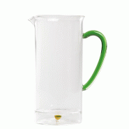 Zafferano Carafe Haute Artisanale Teca Frutta En Verre Borosilicate Transparent Avec Décoration Citron Dans Le Double Fond Capacité 120 Cl Design It