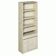 Buffet érable 2 portes 5 tablettes + 1 coulissante 90x42x240cm