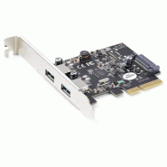 Carte PCIe 2 Ports USB - 10Gbps/port - Carte Contrôleur Hôte USB 3.2 Gen 2 Type-A PCI Express 3.0 x2