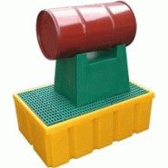 Châssis finition PE - support amovible pour 1 fût de 60 l horizontal - Charge admissible 60 kg - Fabrication Française