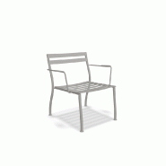 Fauteuil d'extérieur en métal FLANER - beige