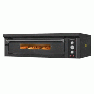 Four à pizza électrique 6 x Ø34 cm LARGE (8kW - 380V) Série "PIZZA CHEF" PREMIUM - GOLDINOX - noir Acier inoxydable 18/0 3701770846146