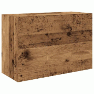 Helloshop26 - Armoire murale de salle de bain design pratique rangement 60 x 25 x 40 cm en bois d'ingénierie vieux bois 02_0051267 - Bois massif 3000