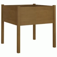 Helloshop26 - Jardinière bac lit surélevé plantes fleurs terrasse jardin d'extérieur 70 x 70 x 70 cm Pin massif marron 02_0038564 - 3000217734078 Helloshop26 - Jardinière bac lit surélevé plantes fleurs terrasse jardin d'extérieur 70 x 70 x 70 cm Pin massif marron 02_0038564 - 3000217734078