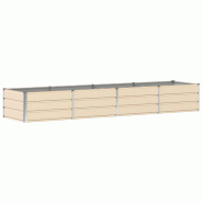 Helloshop26 - Jardinière moderne versatile 320 x 80 x 45 cm style industriel en acier ivoire 02_0059149 - acier 3000240976155