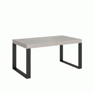 Itamoby Table extensible 160/420x90 cm Tecno Premium pieds anthracite cachemire - gris multi-matériau VE420TATECPRE-CH-AN