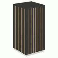 Podium 1 porte push-pull Vertigo T03 MDF naturel et noir 45x45x90cm
