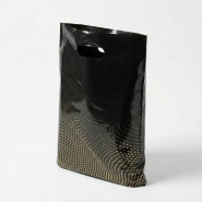 Sac poignée découpée or et noir BD 34x4/4x48cm 50µ - par 300