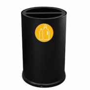 Stil Casa poubelle de tri sélectif, Ø 45 x h. 72 cm, acier peint, deux compartiments, pictogramme magnétique, 100 litres, noir. - 992 N Stil Casa poubelle de tri sélectif, Ø 45 x h. 72 cm, acier peint, deux compartiments, pictogramme magnétique, 100 litres, noir. - 992 N