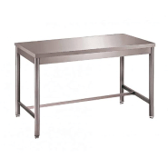 Table démontable bords droits pieds ronds inox ferritique centrale P 700 mm (Longueur, mm: 1400 - Réf F-DRTC147-1) Table démontable bords droits pieds ronds inox ferritique centrale P 700 mm (Longueur, mm: 1400 - Réf F-DRTC147-1)