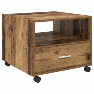 VidaXL Table basse Bois Ancien 55 x 55 x 45cm Bois d'ingénierie Modèle Luna Élite - 880468