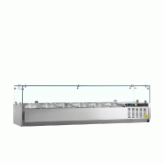 Vitrine à ingrédients réfrigérée avec pare-haleine - 6 x GN1/3 | Tefcold - GVC38-150