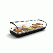 Vitrine chaude SHARK - Chaleur sèche - 2 niveaux - 840 mm - SHK24L | Sayl Barcelona - noir 674005068558