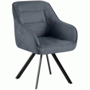 CLP Chaise de Salle à Manger Pettuli Gris foncé/Tissu - gris textile 326508 CLP Chaise de Salle à Manger Pettuli Gris foncé/Tissu - gris textile 326508