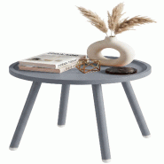 CLP Table d'appoint Busan Ø 40 cm Plastique HBT: 45x40x40 cm Gris - gris 328344