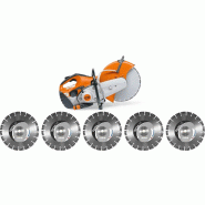 Découpeuse thermique TS 420 avec 5 disques diamants LM88 Ø 350 mm - STIHL - TS420+LM88350/20