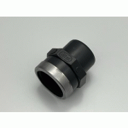 Embout PVC femelle taraude RF inox MF à coller - 008x012x1/4"