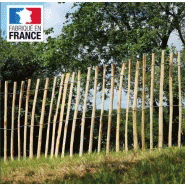 Ganivelle-chataignier/145 - clôture en châtaignier 0.8m haut x 5m - espacement 8cm