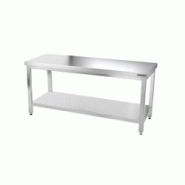 GGM Gastro Tables Inox de Travail Centrales Premium avec Etagère - Profondeur 600 mm - ATK156 - 4063326066446