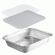 Grand Plat de Cuisson NOVATRAY 3650ml (320x260mm) + Couvercle - Format Maximum Rôtisseur - Lot de 300 - KB3650RS