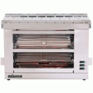 Grille-pain professionnel Mizumo TOSTA-PRO en inox, 2 niveaux, code 732 - argenté inox 732 Grille-pain professionnel Mizumo TOSTA-PRO en inox, 2 niveaux, code 732 - argenté inox 732