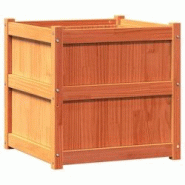Helloshop26 - Jardinière bac lit surélevé plantes fleurs terrasse jardin cire 60 x 60 x 60 cm bois de pin massif marron 02_0038475 - 3000217689392 Helloshop26 - Jardinière bac lit surélevé plantes fleurs terrasse jardin cire 60 x 60 x 60 cm bois de pin massif marron 02_0038475 - 3000217689392