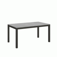 Itamoby Table Extensible 90X160/420 Cm Everyday Evolution Ciment Structure Anthracite - gris 8050598018279
