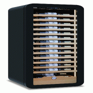 KLIMAITALIA Cave à vin avec étagères en bois et commode. Hygromètre et éclairage LED. T° +2°C/+20°C. Dim. LxS&H 54x55x160 cm. VINARIUS60BLK - 4654