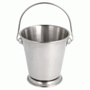 Mini seau inox argent Ø7x7cm - par 12