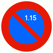Panneau B6A2 - Stationnement unilatéral à alternance semi-mensuelle - conforme NF et CE Panneau B6A2 - Stationnement unilatéral à alternance semi-mensuelle - conforme NF et CE